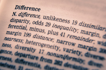 THESAURUS PAGE SHOWING DEFINITION OF WORD DIFFERENCE