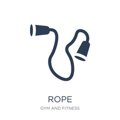 Rope icon. Trendy flat vector Rope icon on white background from Gym and fitness collection