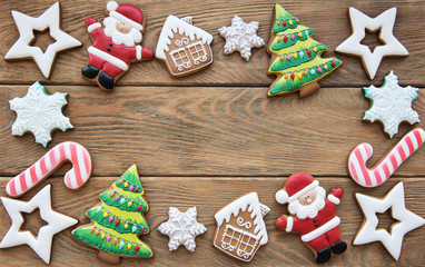 Christmas homemade gingerbread cookies