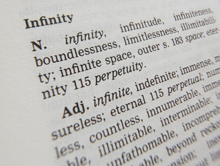 THESAURUS PAGE SHOWING DEFINITION OF WORD INFINITY