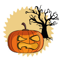 Halloween scary cartoon