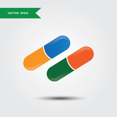 capsule logo icon design template vector