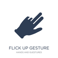Flick Up gesture icon. Trendy flat vector Flick Up gesture icon on white background from Hands and guestures collection