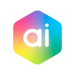 Geometric letter AI logo design. Isolated on white background. vector illustration