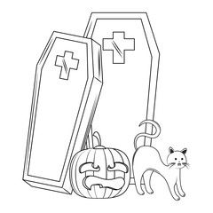 Halloween scary cartoon