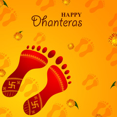 Inidan holiday of Happy Dhanteras during Diwali season for prosperity