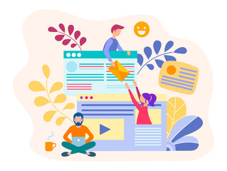 Construction sites, online communication concept, optimization, web design.