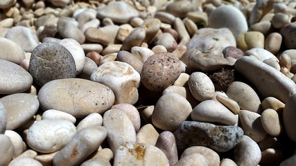 pebble stones on a beach