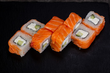 Japanese roll with salmon