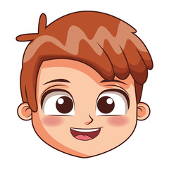 Obraz premium Boy face cartoon