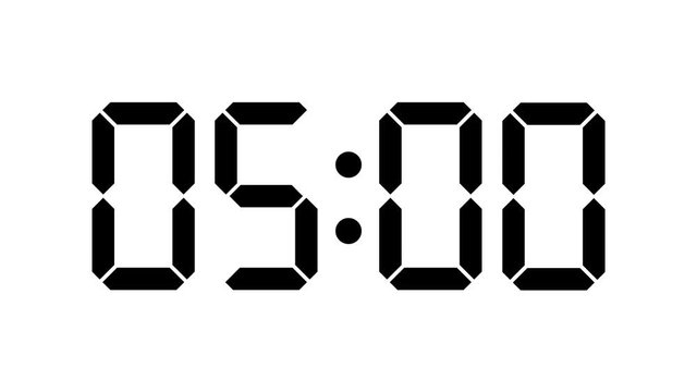 Digital timer of 60 seconds with regular hundredths, 4K UHD, optimized for 60 fps to avoid frame rate distortions and interpolation artifacts - Black on white - arzawen.com/timer