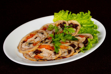 Stuffed chicken roll