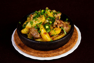 Roasted pork with potato