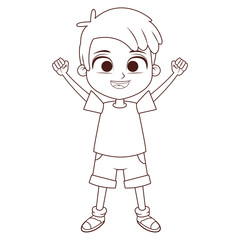 Happy boy cartoon