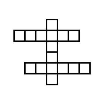 crossword icon vector