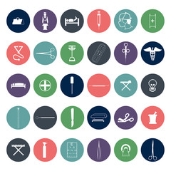 Medical icons pack. Hospital element. Flat design.