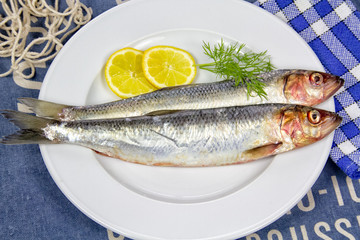 fresh fish on a plate