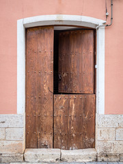 old wooden door