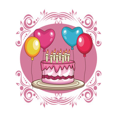 Birthday cake cartoon