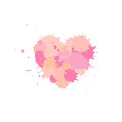 Pink heart, vector element for your design