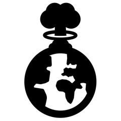 Nuclear Bomb Vector Icon