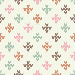 Knitted Norwegian snowflakes. Seamless vector background. Folk motives. Winter pattern. Can be used for wallpaper, textile, invitation card, wrapping, web page background.