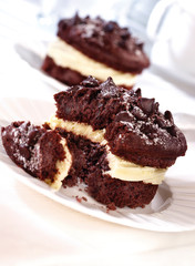 CHOCOLATE AND CREAM MUFFIN
