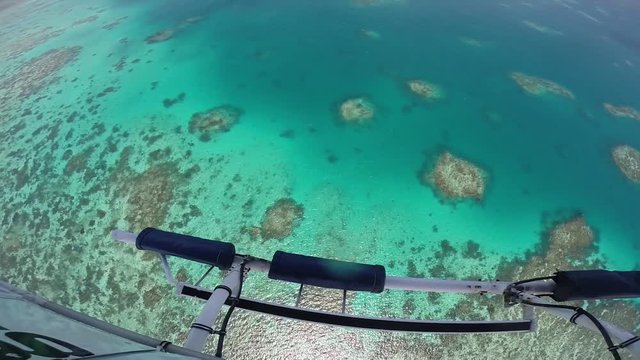 Australian great barrier reef Cairns view from an helicopter