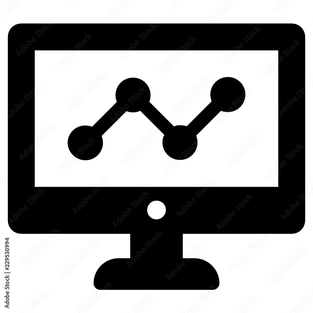 Poster analytics vector icon