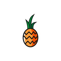 simple pineapple vector logo design