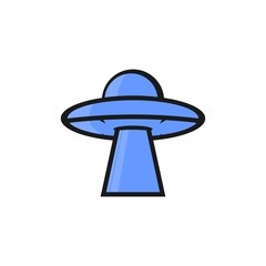 simple abstract ufo icon logo design