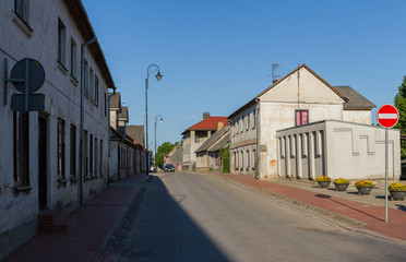 Street of old town of Bauska.
