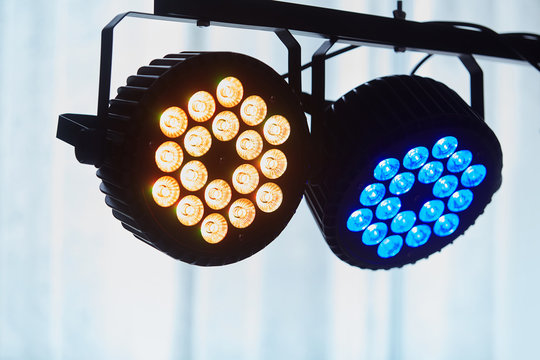 LED lighting equipment, LED forstage professional lighting device colored. Led lights for  disco