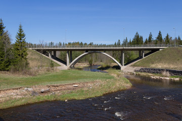 Bridge above river.