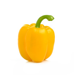 sweet yellow pepper isolated on white background