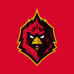 Cardinal head mascot