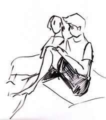 instant sketch, boy and girl