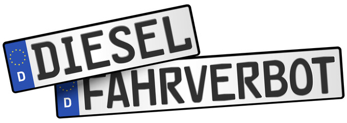 KFZ-Schilder Dieselfahrverbot