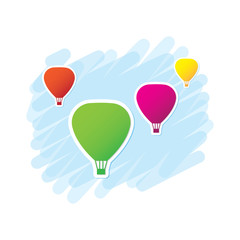 Naklejka premium Hot air balloon icon