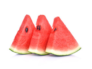 Sliced of watermelon isolated on white background.