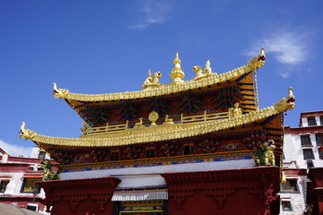 Fototapeta premium landscape of Ganden Temple