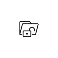 thin line folder vector icon