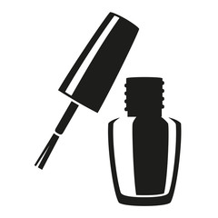 Black and white open nail polish silhouette