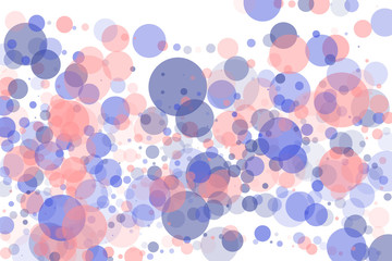 Pink purple circles of different size and transparency. Beautiful abstract background