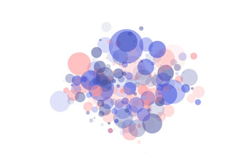 Pink purple circles of different size and transparency. Beautiful abstract background