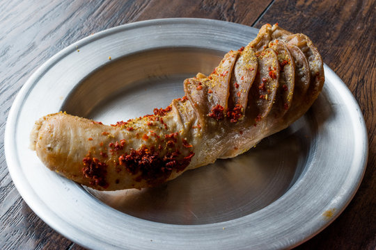 Turkish Food Rice Stuffed Tripe Sirdan Dolma / Shirdan from Adana Offal Food.