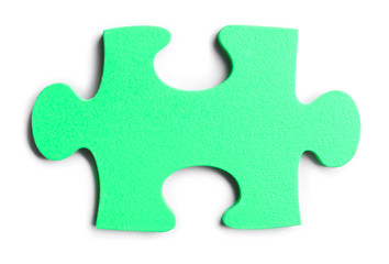 Obraz premium Piece of jigsaw puzzle on white background