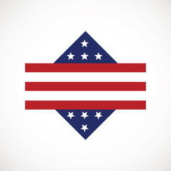 American flag vector icon. The Flag Of The United States Of America