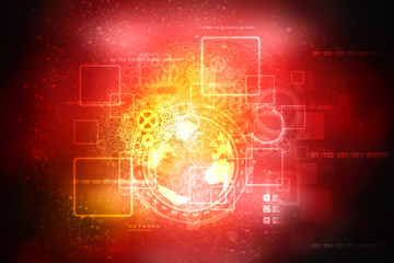 2d illustration technology background