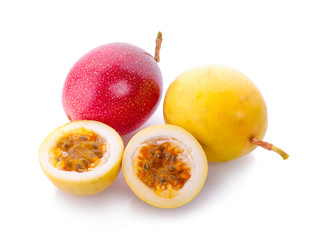 Passion fruit isolated on white background